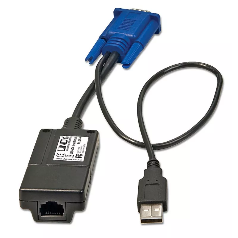 Lindy CAT-32 IP kompiuterio prieigos modulis, USB ir VGA