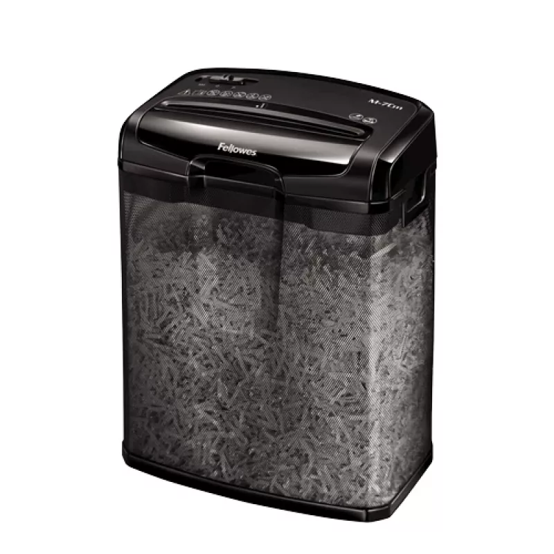 Fellowes M-7Cm popieriaus smulkintuvas dalelių pjaustymo Juoda