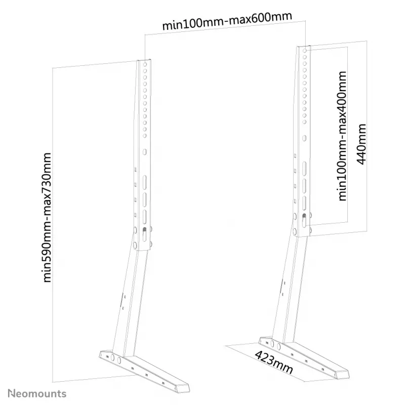 Neomounts FPMA-D1240Juoda Monitoro stovas 37-70 colių
