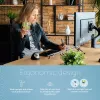 R-Go Tools dokumentų laikiklis R-Go Flex Read, ergonomiškas, su minkšta porolono riešo atrama, skaidrus akrilas