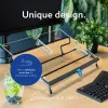 R-Go Tools dokumentų laikiklis R-Go Flex Read, ergonomiškas, su minkšta porolono riešo atrama, skaidrus akrilas
