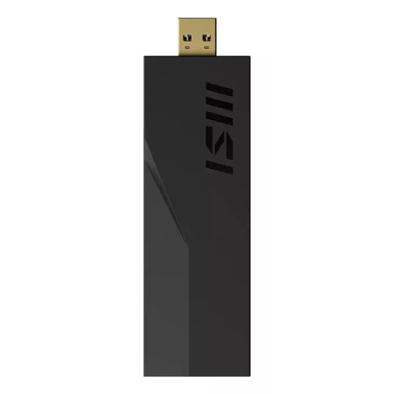 USB Stick MSI BE6500 WiFi7 USB 3.2 Gen 1 Dongle juoda