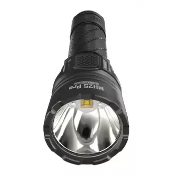 Rankinis žibintuvėlis Nitecore MH25 Pro — aliuminis, vienas LED, įkraunamas per USB, atsparus vandeniui iki 2 m, atsparus smūgiams, 153,6 mm, 130 g, juodas