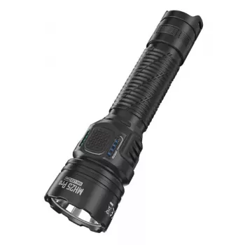 Rankinis žibintuvėlis Nitecore MH25 Pro — aliuminis, vienas LED, įkraunamas per USB, atsparus vandeniui iki 2 m, atsparus smūgiams, 153,6 mm, 130 g, juodas