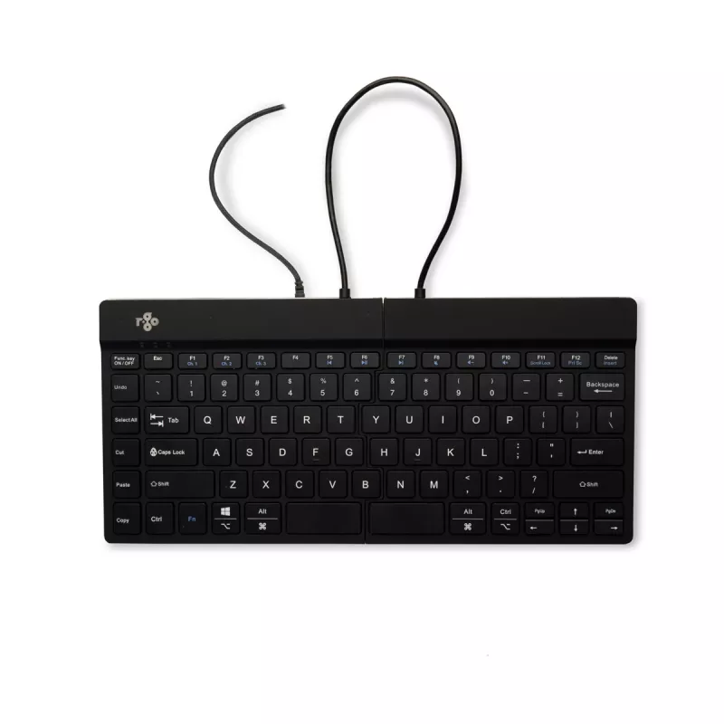 R-Go Tools Ergonominė klaviatūra R-Go Split Break v2 su pertraukų programine įranga, ergonomiška atskirta klaviatūra, QWERTY (US), laidinė, juoda