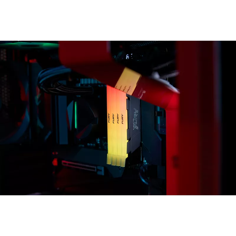 DIMM DDR4 16GB (2x8GB) Kingston FURY 3200MT/s 288-pin CL16 1.35V su RGB aušintuvu
