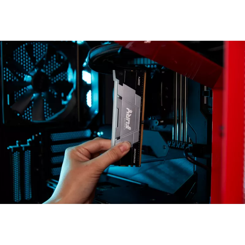 DIMM DDR4 16GB (2x8GB) Kingston FURY 3200MT/s 288-pin CL16 1.35V su RGB aušintuvu