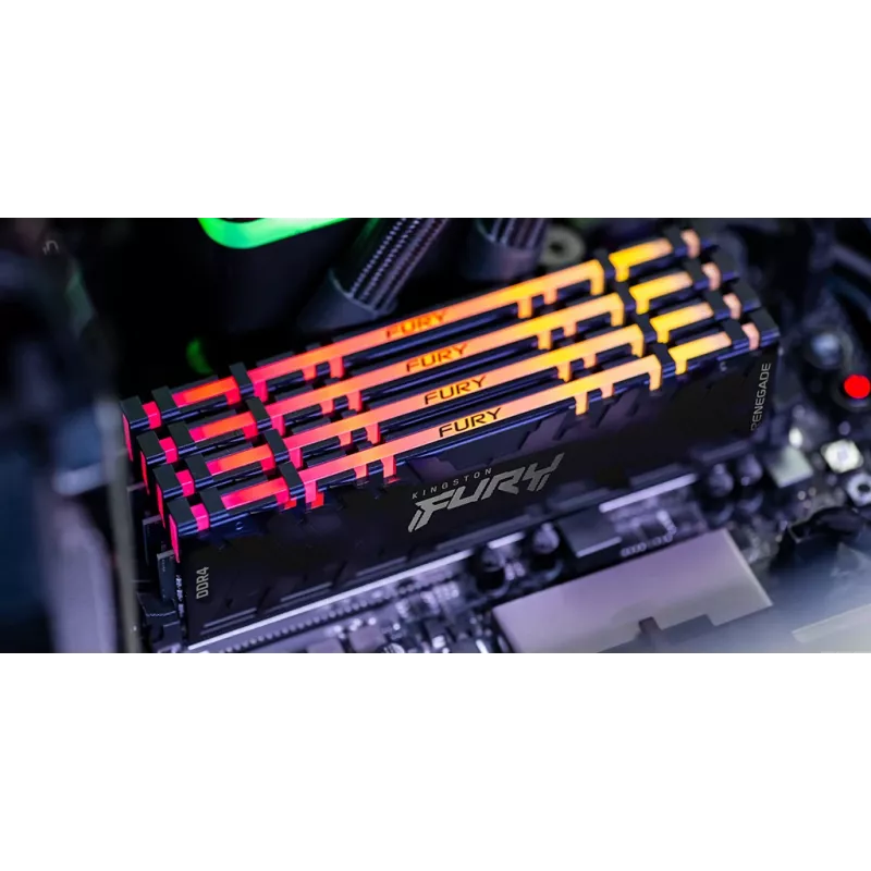 DIMM DDR4 16GB (2x8GB) Kingston FURY 3200MT/s 288-pin CL16 1.35V su RGB aušintuvu