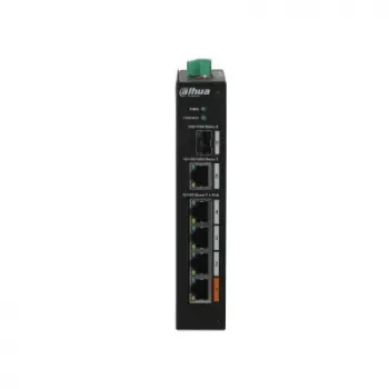 Dahua Technology PoE PFS3106-4ET-60-V2 tinklo komutatorius Nevaldomas L2 Fast Ethernet (10/100) Juoda