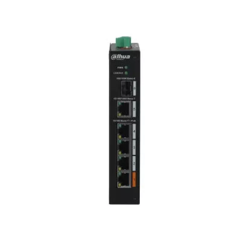 Dahua Technology PoE PFS3106-4ET-60-V2 tinklo komutatorius Nevaldomas L2 Fast Ethernet (10/100) Juoda
