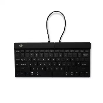Ergonomiška klaviatūra „R-Go Split Break“ su pertraukų programine įranga, ergonomiška atskirta klaviatūra, QWERTY (US), Bluetooth, juoda