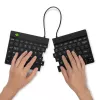 Ergonomiška klaviatūra „R-Go Split Break“ su pertraukų programine įranga, ergonomiška atskirta klaviatūra, QWERTY (US), Bluetooth, juoda