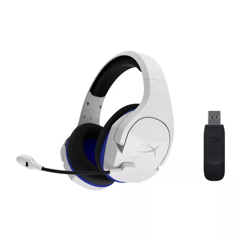 HyperX Cloud Stinger Core - belaidės žaidimų ausinės (balta-mėlyna) - PS5-PS4