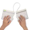R-Go Tools ergonominė klaviatūra R-Go Split Break su pertraukų programine įranga, ergonomiška padalinta klaviatūra, QWERTY (US), Bluetooth, balta