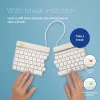R-Go Tools ergonominė klaviatūra R-Go Split Break su pertraukų programine įranga, ergonomiška padalinta klaviatūra, QWERTY (US), Bluetooth, balta