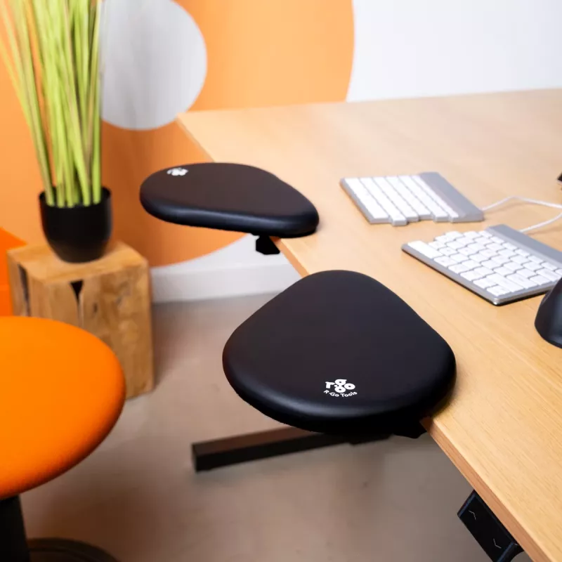 R-Go Tools porankis R-Go split, ergonominis dviejų dalių porankis, reguliuojamas, simetriškas, su minkštomis putomis, juodas
