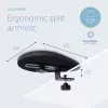 R-Go Tools porankis R-Go split, ergonominis dviejų dalių porankis, reguliuojamas, simetriškas, su minkštomis putomis, juodas