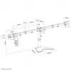 Neomounts monitoriaus stalinis stovas FPMA-D550DD3Juoda laisvai pastatomas 6 kg 13-27 col.