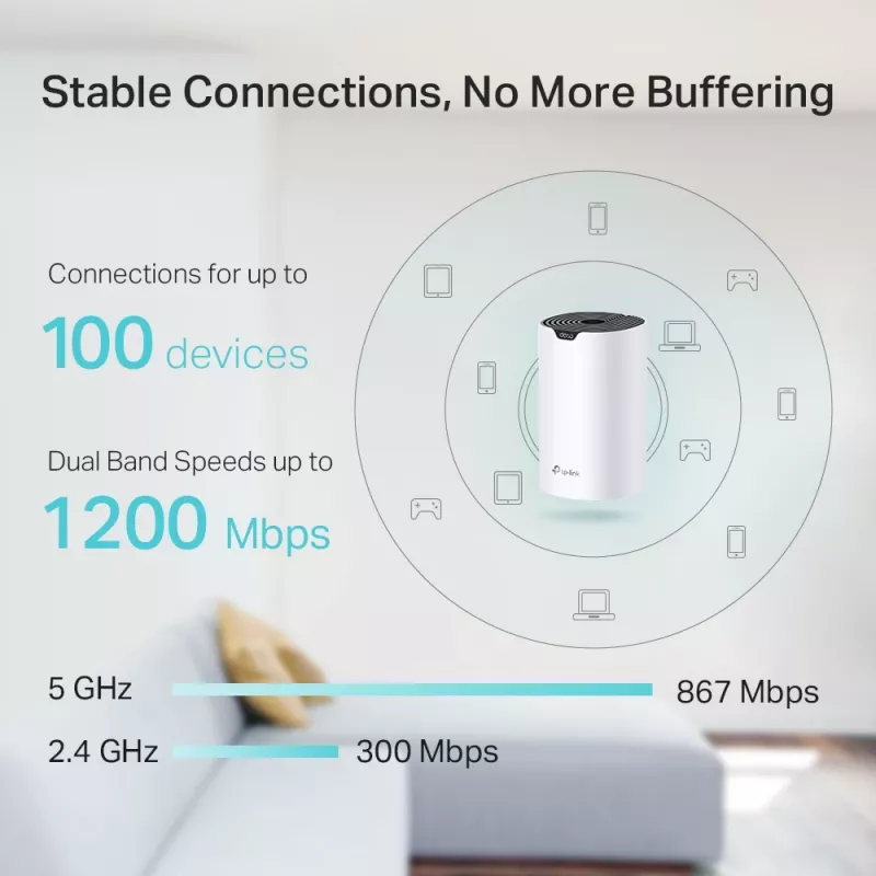 TP-Link AC1200 visų namų tinklinė belaidžio ryšio sistema, 3 vnt. rinkinys