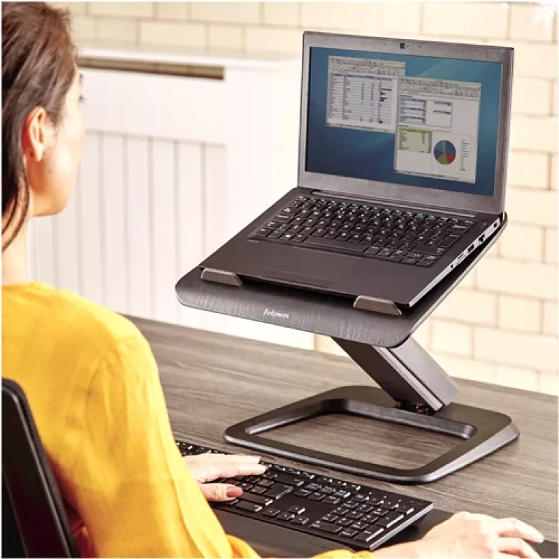 Fellowes 8064301 nešiojamojo kompiuterio stovas Juoda 48.3 cm (19 colių)