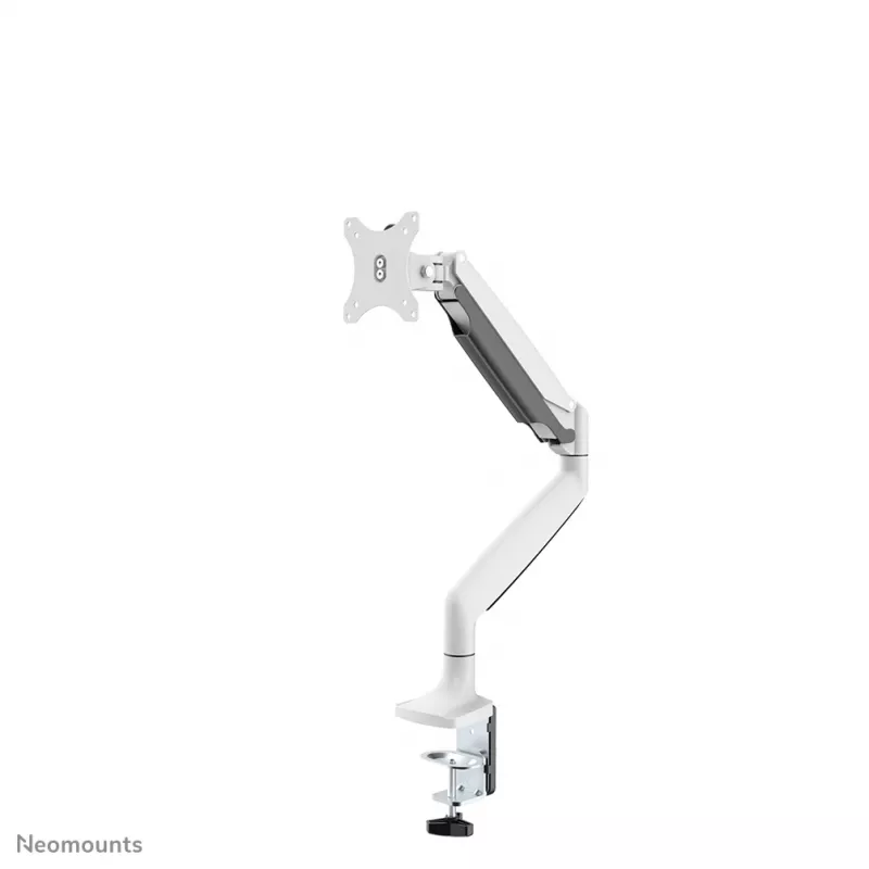 Neomounts NM-D750WHITE monitoriaus laikiklis 10-32 colių – dujinė spyruoklė, spaustuvas / kiauryminis tvirtinimas, 9 kg, 25,4 cm (10 colių), 81,3 cm (32 colių), 100 x 100 mm, balta