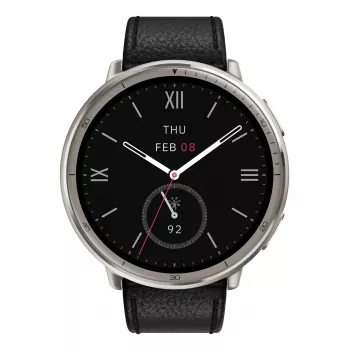 Amazfit W2433EU1N išmanusis laikrodis / sportinis laikrodis 3,35 cm (1,32 col.) AMOLED skaitmeninis 466 x 466 pikseliai jutiklinis sidabrinis