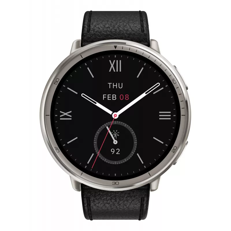 Amazfit W2433EU1N išmanusis laikrodis / sportinis laikrodis 3,35 cm (1,32 col.) AMOLED skaitmeninis 466 x 466 pikseliai jutiklinis sidabrinis