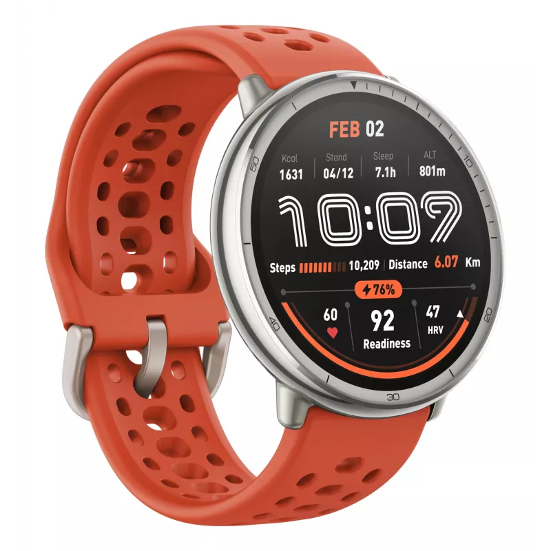 Amazfit W2433EU1N išmanusis laikrodis / sportinis laikrodis 3,35 cm (1,32 col.) AMOLED skaitmeninis 466 x 466 pikseliai jutiklinis sidabrinis