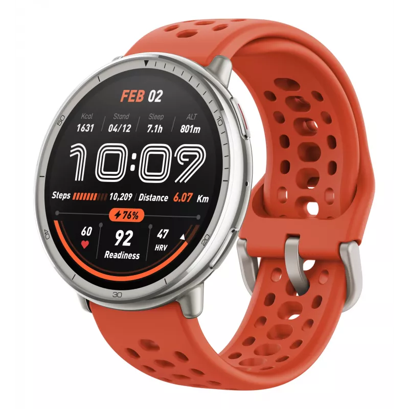 Amazfit W2433EU1N išmanusis laikrodis / sportinis laikrodis 3,35 cm (1,32 col.) AMOLED skaitmeninis 466 x 466 pikseliai jutiklinis sidabrinis