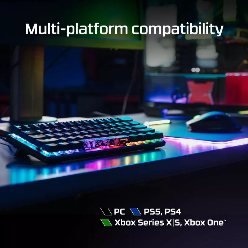 HyperX Alloy Origins 60 - mechaninė žaidimų klaviatūra - HX Red (US išdėstymas)