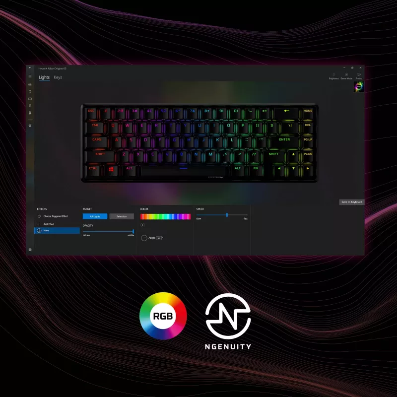 HyperX Alloy Origins 65 - Mechaninė žaidimų klaviatūra - HX Red (US išdėstymas)