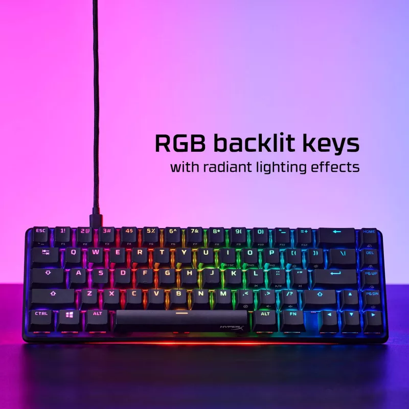 HyperX Alloy Origins 65 mechaninė žaidimų klaviatūra HX Red laidinė RGB