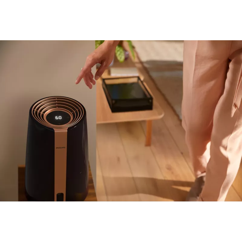 Philips 3000 series HU3918/10 drėkintuvas Su sparnuote 3 L Juoda 25 W