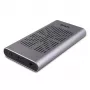 Lindy USB 3.2 Gen 2x2 dvigubas M.2 NVMe SSD korpusas su klonavimo funkcija