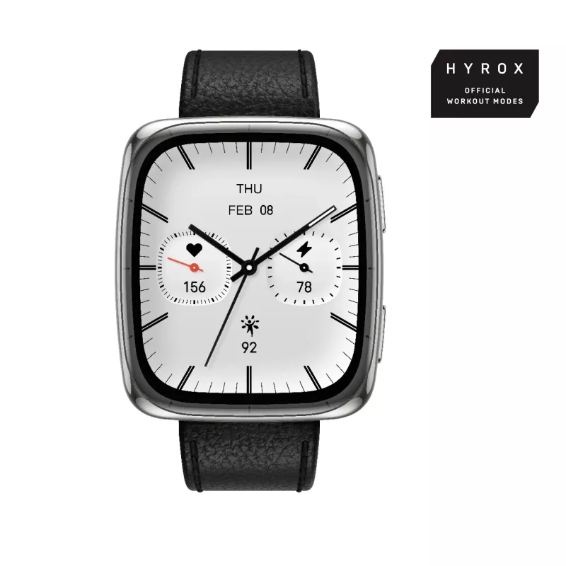 Amazfit Active 2 Square išmanusis laikrodis, juodas (W2434GL2N)