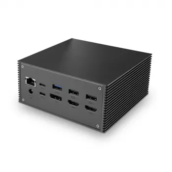 “Lindy DST-Pro 101”, USB-C nešiojamojo kompiuterio prijungimo stotelė su 4K palaikymu ir 100 W maitinimo bloku