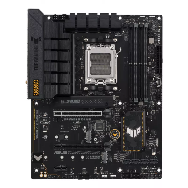 Pagrindinė plokštė ASUS TUF GAMING B650-E WIFI ATX Socket AM5 DDR5 4x DIMM 192GB Wi‑Fi 6E Bluetooth 5.3 3x M.2 2.5Gb LAN