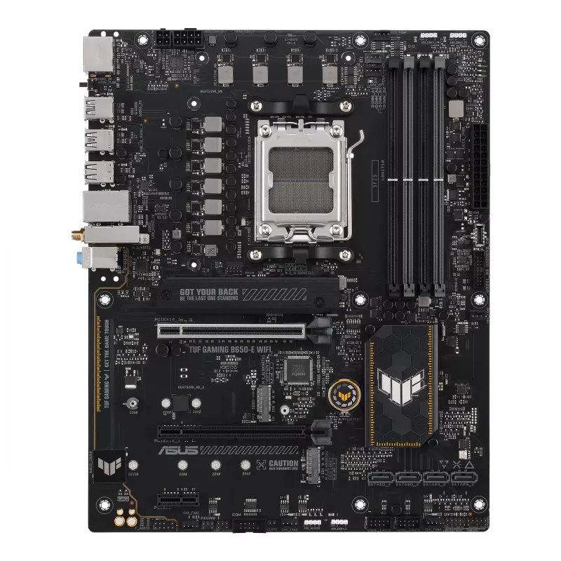 Pagrindinė plokštė ASUS TUF GAMING B650-E WIFI ATX Socket AM5 DDR5 4x DIMM 192GB Wi‑Fi 6E Bluetooth 5.3 3x M.2 2.5Gb LAN