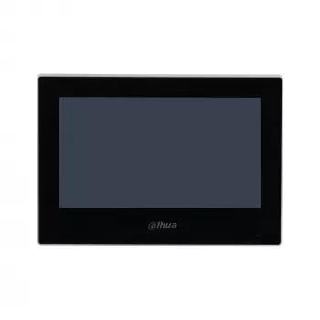 Dahua Technology VTH2621GW-WP vidaus vaizdo durų telefono monitorius 7" TFT, jutiklinis ekranas, Wi-Fi, PoE, juodas