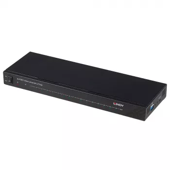 Lindy 16 prievadų HDMI 4K60 skirstytuvas 16x HDMI 3840x2160 Juoda