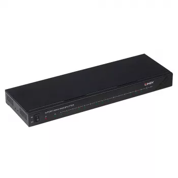 Lindy 16 prievadų HDMI 4K60 skirstytuvas 16x HDMI 3840x2160 Juoda