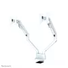 Neomounts FPMA-D750DWHITE2 monitoriaus laikiklis 10-32 colių - dujinė spyruoklė - viršutinis tvirtinimas - 180° stabdys