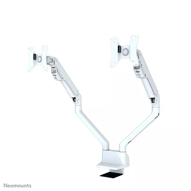 Neomounts FPMA-D750DWHITE2 monitoriaus laikiklis 10-32 colių - dujinė spyruoklė - viršutinis tvirtinimas - 180° stabdys