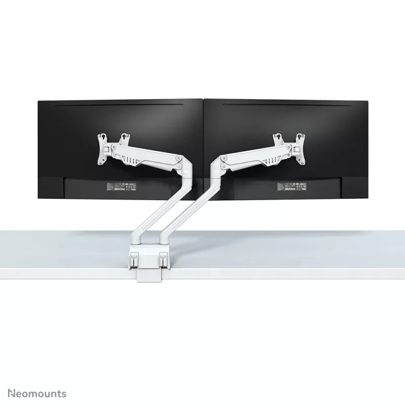 Neomounts FPMA-D750DWHITE2 monitoriaus laikiklis 10-32 colių - dujinė spyruoklė - viršutinis tvirtinimas - 180° stabdys