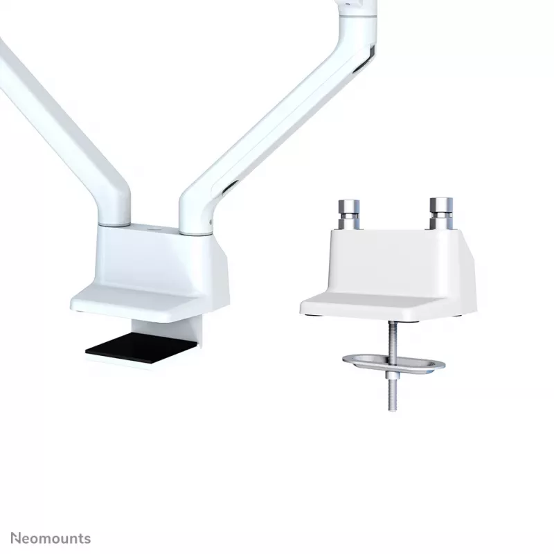 Neomounts FPMA-D750DWHITE2 monitoriaus laikiklis 10-32 colių - dujinė spyruoklė - viršutinis tvirtinimas - 180° stabdys