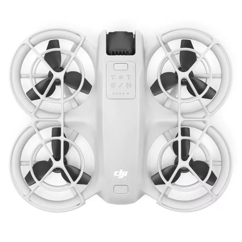 DJI Neo – lengvas 135 g dronas su 4K Ultra HD kamera, iki 18 min. skrydžio laiko vienu įkrovimu, be nuotolinio valdymo pulto