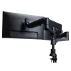 R-Go Tools Monitorio rankena R-Go Caparo Dual, dviem monitoriams, reguliuojama su dujine spyruokle, 3-9 kg keliamoji galia, 100% cirkuliari, juoda