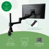 R-Go Tools Monitorio rankena R-Go Caparo Dual, dviem monitoriams, reguliuojama su dujine spyruokle, 3-9 kg keliamoji galia, 100% cirkuliari, juoda