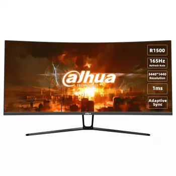 Dahua Technology LM34-E330C kompiuterio monitorius 86.4 cm (34 colių) 3440 x 1440 pikselių UltraWide Quad HD LCD juodas, raudonas