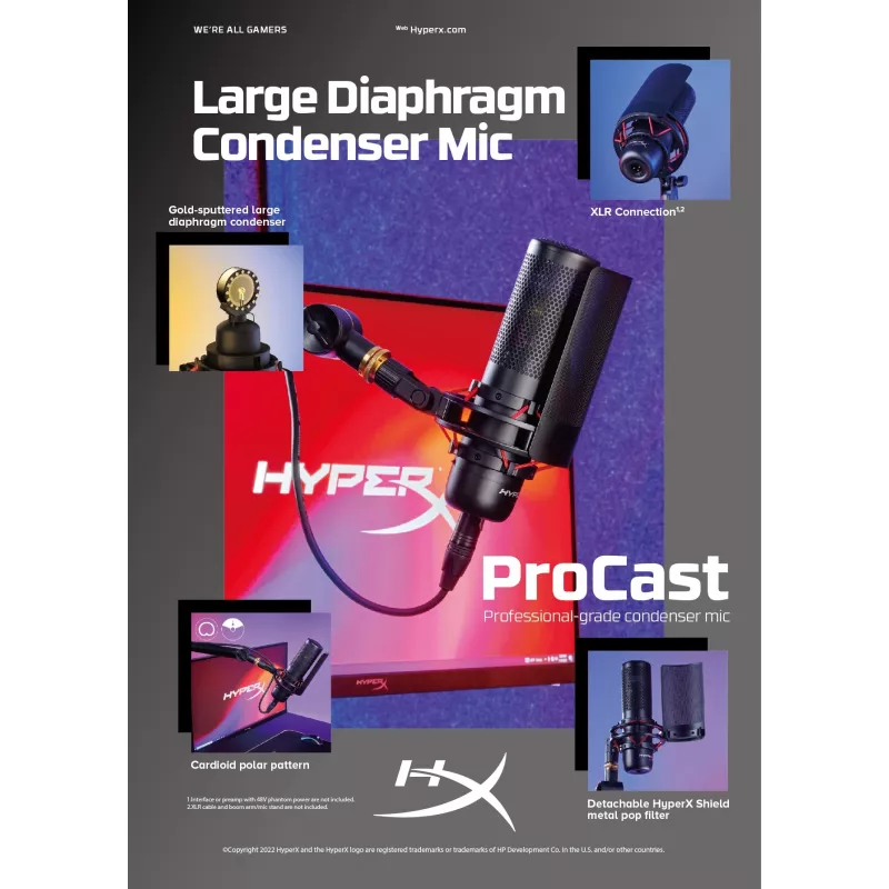 HyperX ProCast mikrofonas